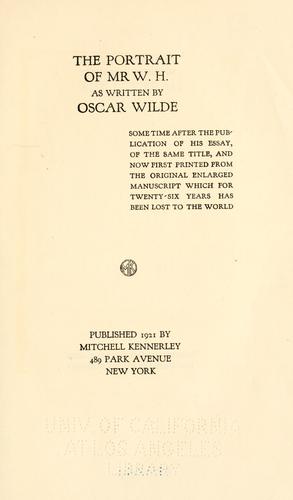 Bay W.H.'nin Portresi